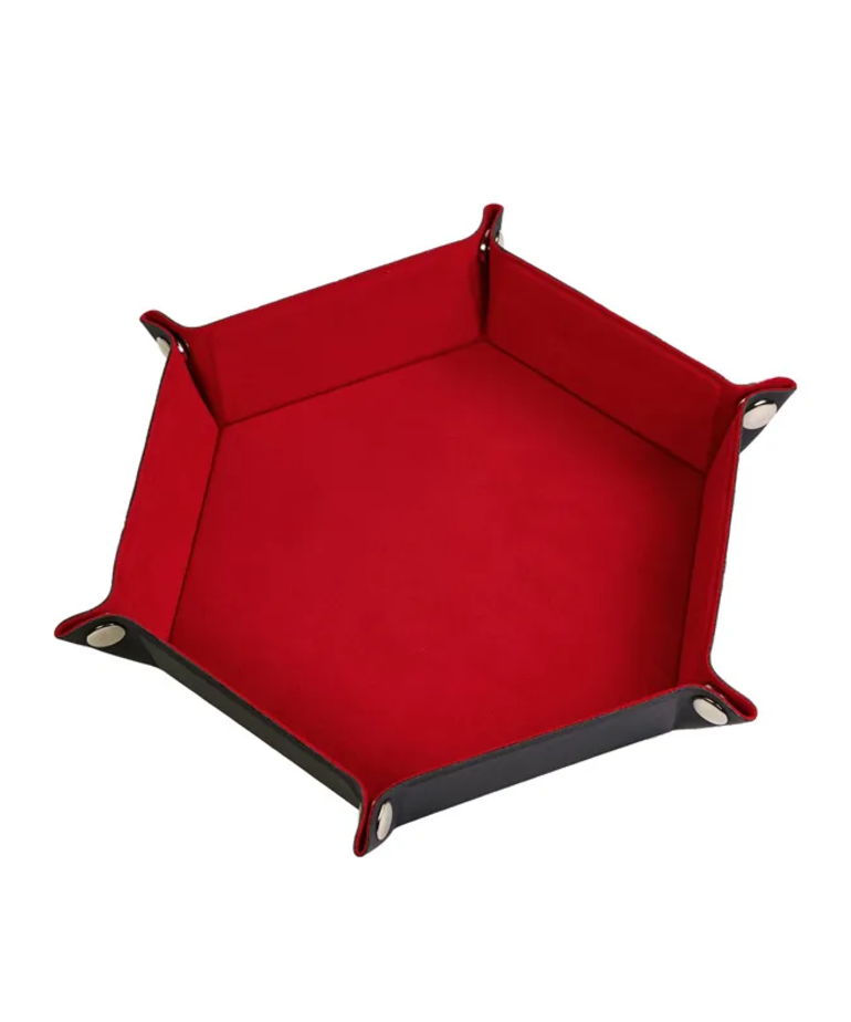 Gameopolis Dice - UDI Gameopolis: Dice Tray -  Folding: Hexagon - Red