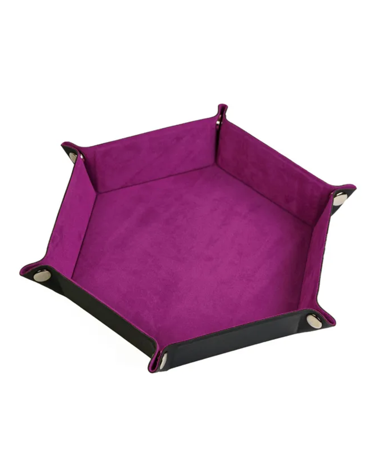 Gameopolis Dice - UDI Gameopolis: Dice Tray -  Folding: Hexagon - Rose Red