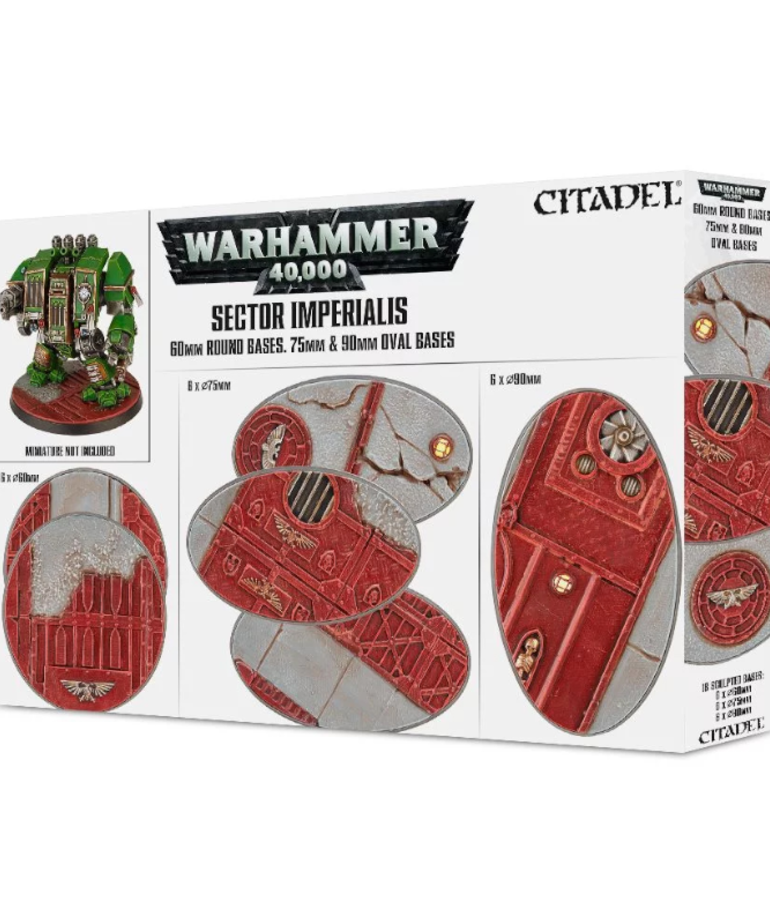 Citadel - GAW Citadel: Warhammer 40K - Sector Imperialis - 60mm Round, 75mm & 90mm Oval Bases