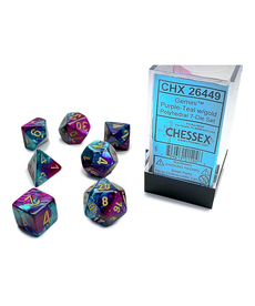 Chessex - CHX 7-Die Polyhedral Set Purple-Teal w/gold Gemini
