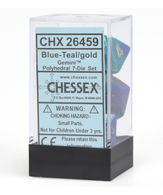 Chessex - CHX Chessex Gemini Blue - Teal w/ Gold 7-Die Set