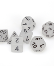 Chessex - CHX 7-Die Polyhedral Set Clear w/black Frosted