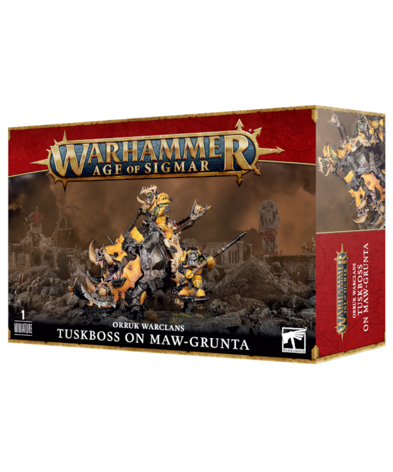 Games Workshop - GAW Warhammer: Age of Sigmar - Orruk Warclans - Tuskboss on Maw-Grunta