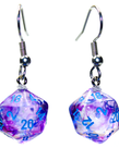 Chessex - CHX Chessex Hook Earrings - Mini d20 - Nebula Nocturnal
