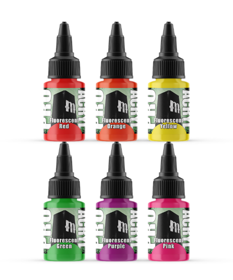 Monument Hobbies - MPA Monument Hobbies - Pro Acryl Paint - Fluorescent Set