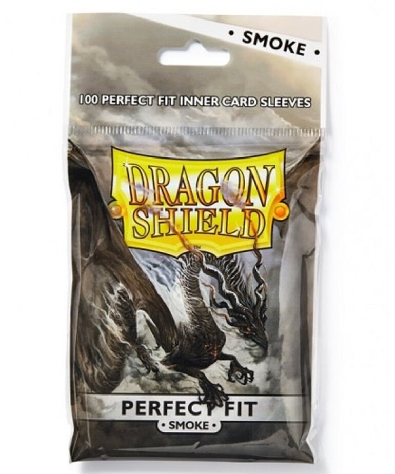 Arcane Tinmen - ATM Dragon Shield: Card Sleeves -  Perfect Fit Inner Sleeves (100) - Smoke Toploader
