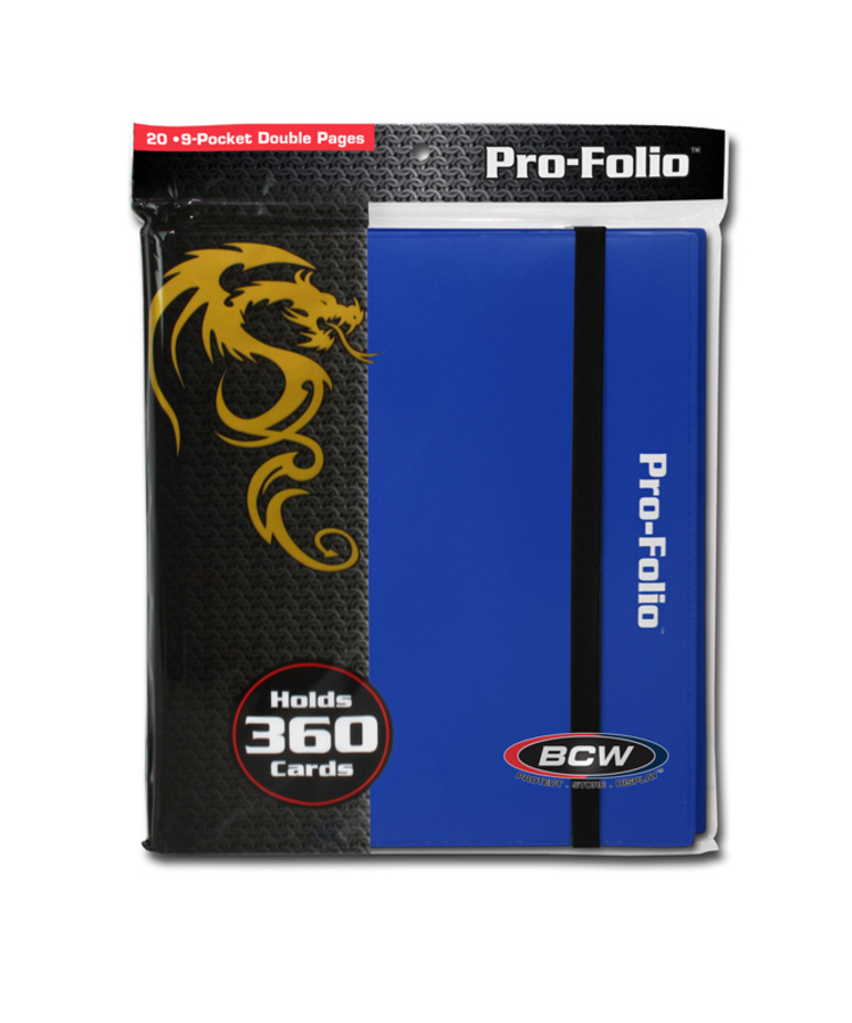 BCW Diversified - BCD BCW Supplies - Pro-Folio - 9-Pocket Card Binder - Blue