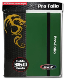 BCW Diversified - BCD Pro-Folio - 9-Pocket Card Binder - Green