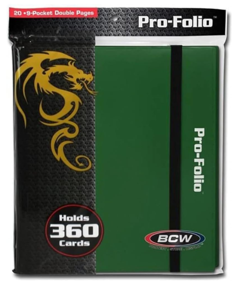 BCW Diversified - BCD BCW Supplies - Pro-Folio - 9-Pocket Card Binder - Green