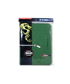 BCW Diversified - BCD Zipper-Folio - LX 9-Pocket Card Binder - Green