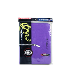 BCW Diversified - BCD Zipper-Folio - LX 9-Pocket Card Binder - Purple