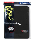 BCW Diversified - BCD BCW Supplies - Zipper-Folio - LX 9-Pocket Card Binder - Black