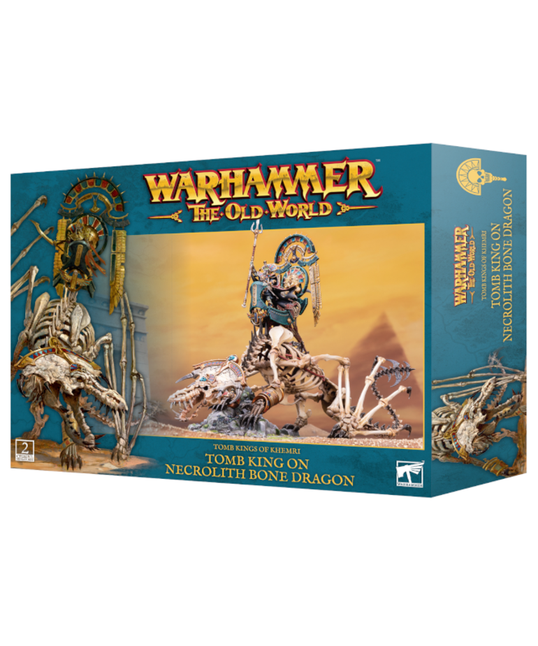 Games Workshop - GAW Warhammer: The Old World - Tomb Kings of Khemri - Tomb King on Necrolith Bone Dragon