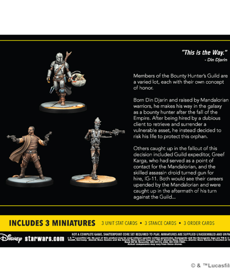 Atomic Mass Games - AMG Star Wars: Shatterpoint - Certified Guild - The Mandalorian Squad Pack
