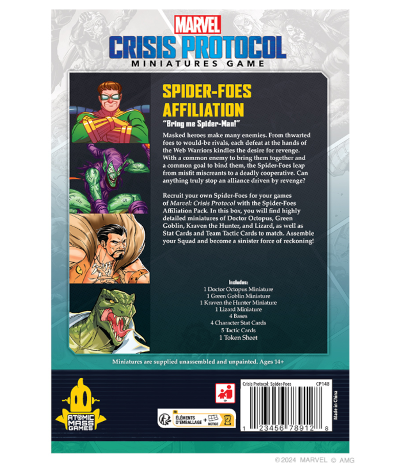 Atomic Mass Games - AMG Marvel: Crisis Protocol - Spider-Foes Affiliation Pack