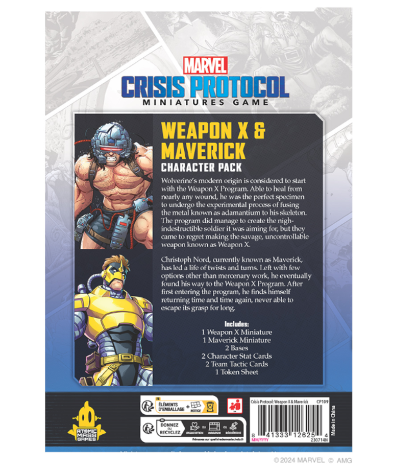 Atomic Mass Games - AMG Marvel: Crisis Protocol - Weapon X & Maverick Character Pack