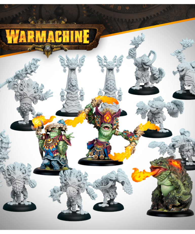 Steamforged Games LTD - STE Warmachine - Southern Kriels - Fire Tongue Warriors - Command Cadre