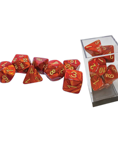 Chessex - CHX 7-Set Mega Hedrals - Scarab Scarlet/Gold