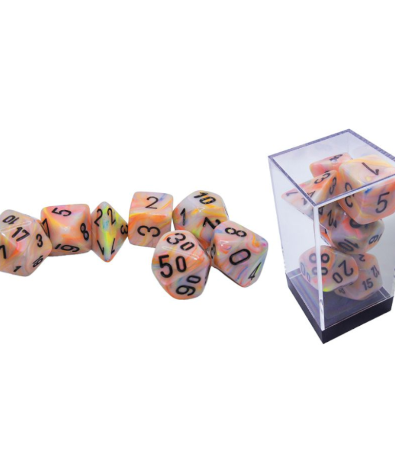 Chessex - CHX Chessex - 7-Set Mega Hedrals - Festive Circus/Black