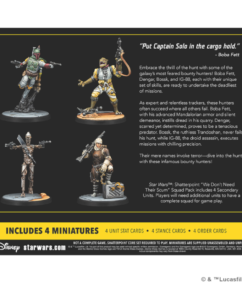 Atomic Mass Games - AMG Star Wars: Shatterpoint - We Don't Need Their Scum - Boba Fett Squad Pack