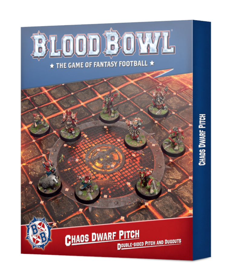 Games Workshop - GAW Blood Bowl - Chaos Dwarf Team Pitch & Dugouts