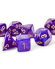 Chessex - CHX Chessex - 7-Set Mega Hedrals - Borealis Royal Purple w/ Gold Luminary