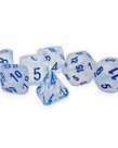 Chessex - CHX Chessex - 7-Set Mega Hedrals - Borealis Icicle w/ Light Blue Luminary