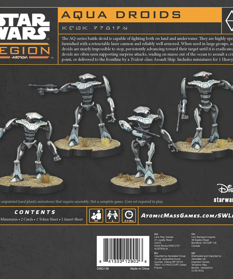 Atomic Mass Games - AMG Star Wars: Legion - Aqua Droid Unit Expansion