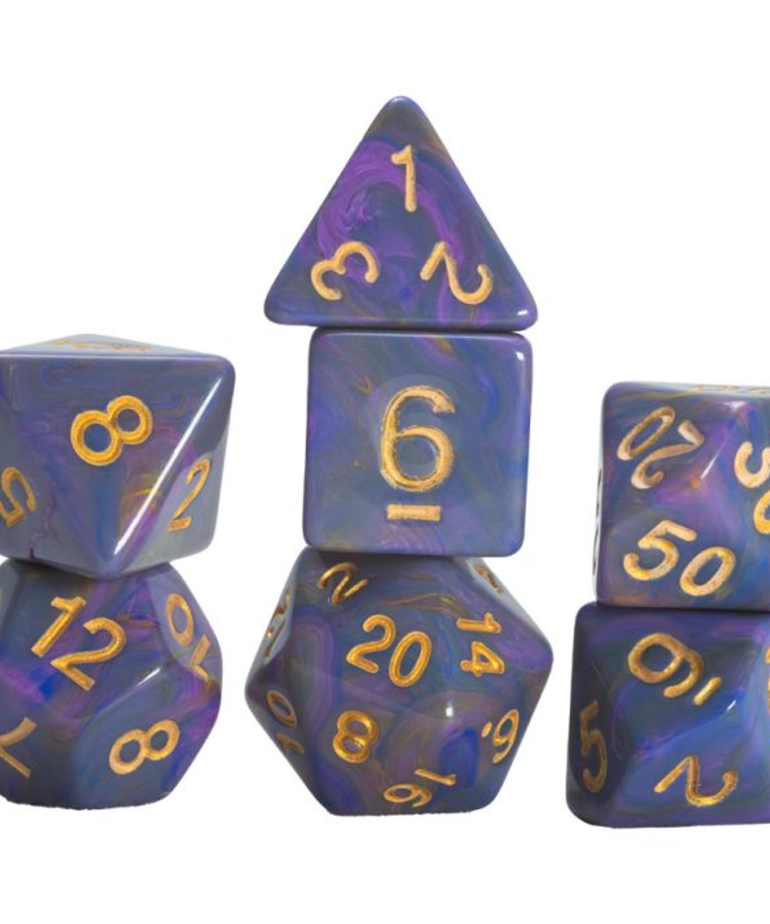 Sirius Dice - SDZ Sirius Dice - Polyhedral 7-Die Set - Purple Unicorn