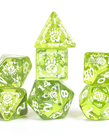 Sirius Dice - SDZ Sirius Dice - Polyhedral 7-Die Set - D&D Adventure Dice - Druid (Green)