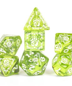 Sirius Dice - SDZ Polyhedral 7-Die Set - D&D Adventure Dice - Druid (Green)