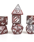 Sirius Dice - SDZ Sirius Dice - Polyhedral 7-Die Set - D&D Adventure Dice - Fighter (Red)