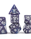 Sirius Dice - SDZ Sirius Dice - Polyhedral 7-Die Set - D&D Adventure Dice - Rogue (Purple)