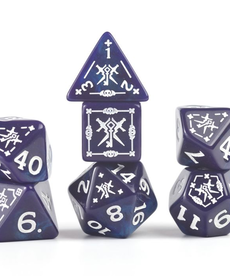 Sirius Dice - SDZ Polyhedral 7-Die Set - D&D Adventure Dice - Rogue (Purple)