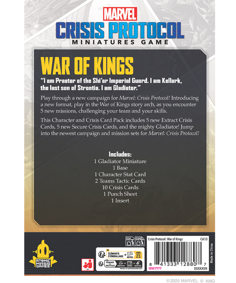 Atomic Mass Games - AMG Marvel: Crisis Protocol - War of Kings Character & Crisis Card Pack