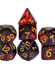 Gameopolis Dice - UDI Gameopolis Dice: Acrylic Mini 10mm-13mm Blend Color Dice - Red & Black