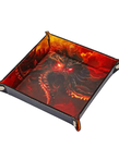 Gameopolis Dice - UDI Gameopolis Dice - Leather Dice Tray - Kraken - Red