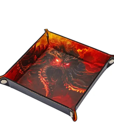 Gameopolis Dice - UDI Leather Dice Tray - Kraken - Red