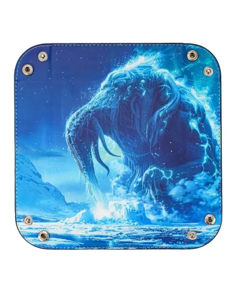 Gameopolis Dice - UDI Gameopolis Dice - Leather Dice Tray - Kraken - Blue