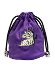 Gameopolis Dice - UDI Gameopolis: Dice Bag - Flannel Drawstring Bag - Dinosaur - Purple