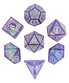 Gameopolis Dice - UDI Handmade Pattern Dice - Magic Circle - Purple
