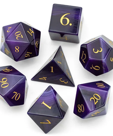 Gameopolis Dice - UDI Agate Gemstone Dice - Purple
