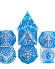 Gameopolis Dice - UDI Gameopolis: Dice - Polyhedral 7-Die Set - Sharp Handmade Magic Circle - Blue