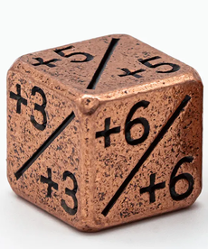 Gameopolis Dice - UDI D6 Metal Dice - Counters - Copper Plus