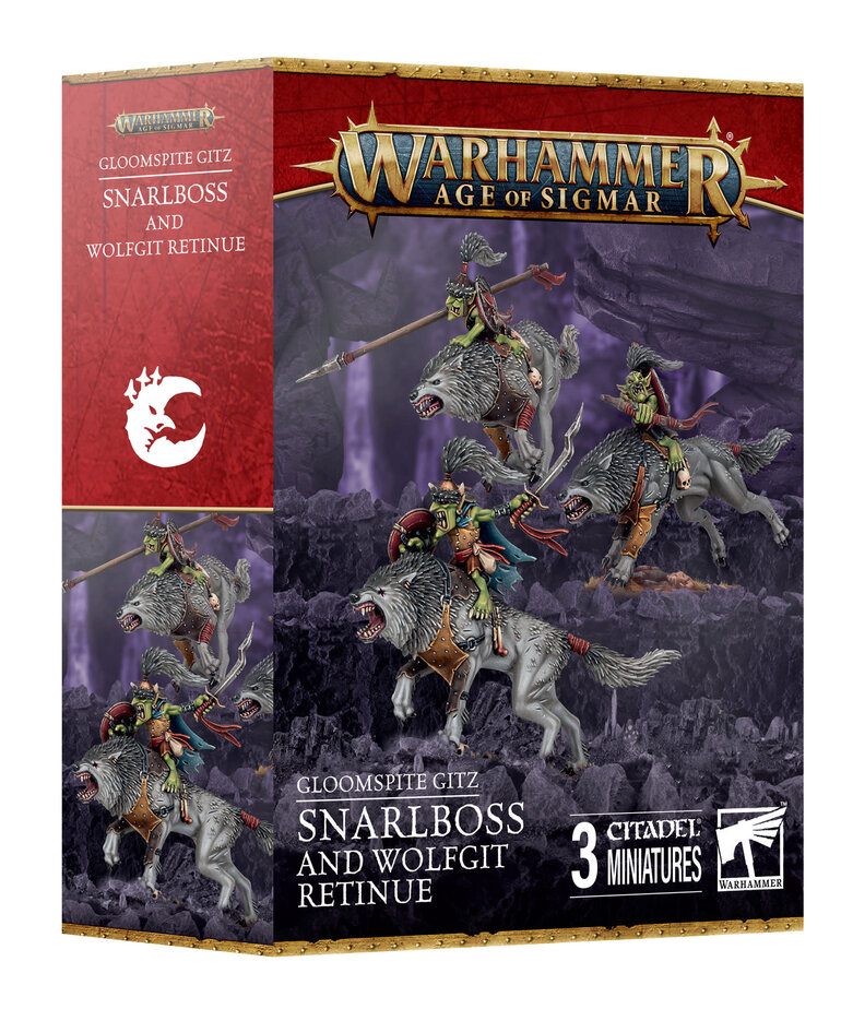 Games Workshop - GAW Warhammer: Age of Sigmar - Gloomspite Gitz - Snarlboss & Wolfgit Retinue