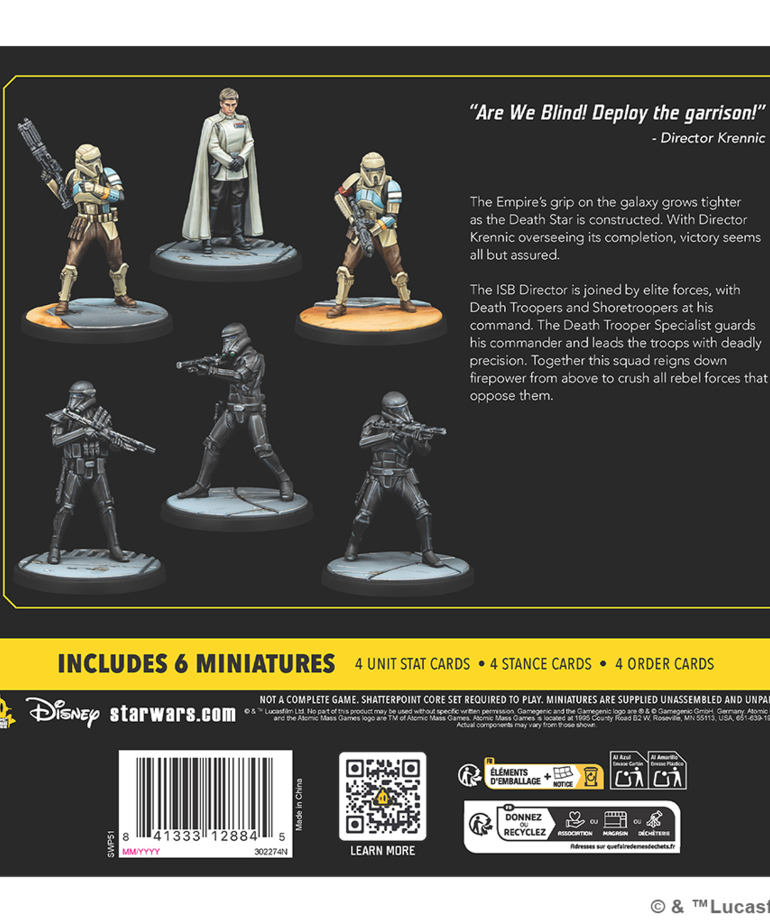 Atomic Mass Games - AMG Star Wars: Shatterpoint - Deploy the Garrison - Director Krennic Squad Pack