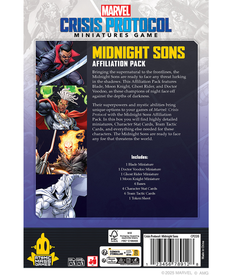 Atomic Mass Games - AMG Marvel: Crisis Protocol - Midnight Sons Affiliation Pack