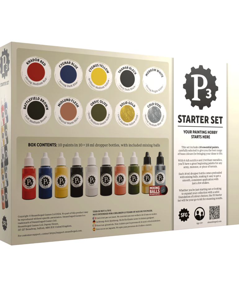 Steamforged Games LTD - STE Steamforged Games - P3 Paints Starter Set Dropper Bottle (10 paints )