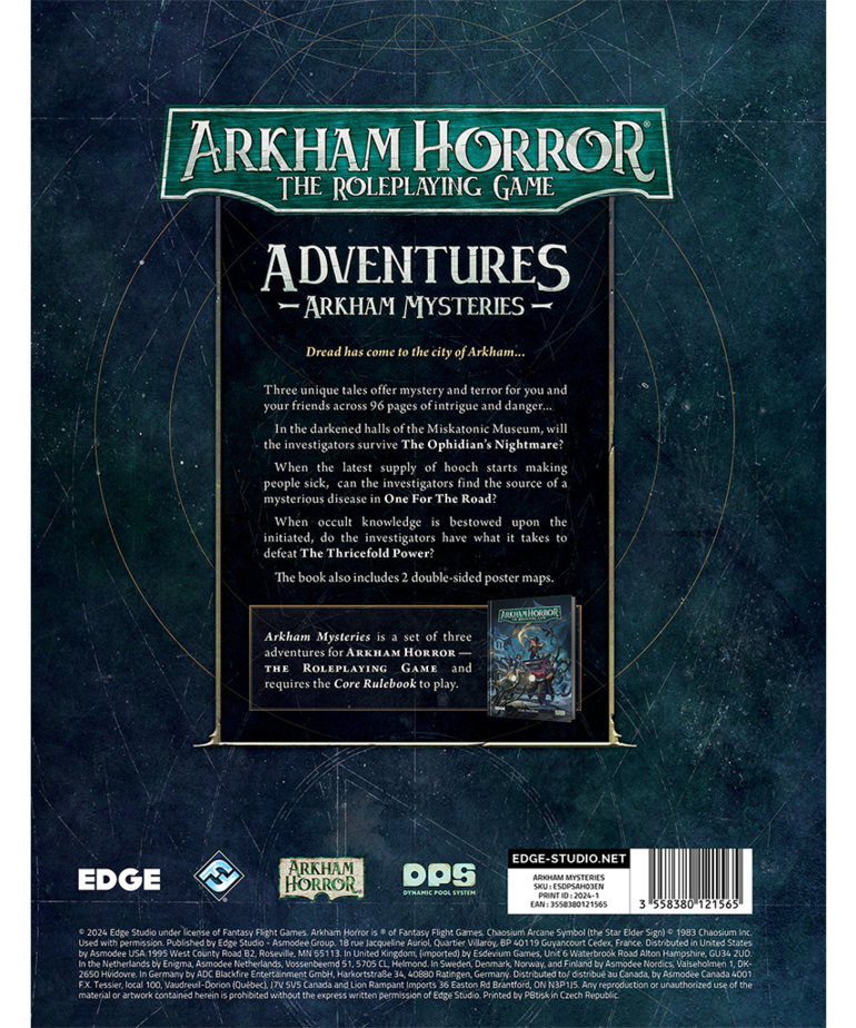 Edge - ESA Arkham Horror RPG - Arkham Mysteries