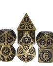 Gameopolis Dice - UDI Gameopolis Dice - Polyhedral 7 Set - Ancient Metal Dice - Mechanical Gear - Bronze